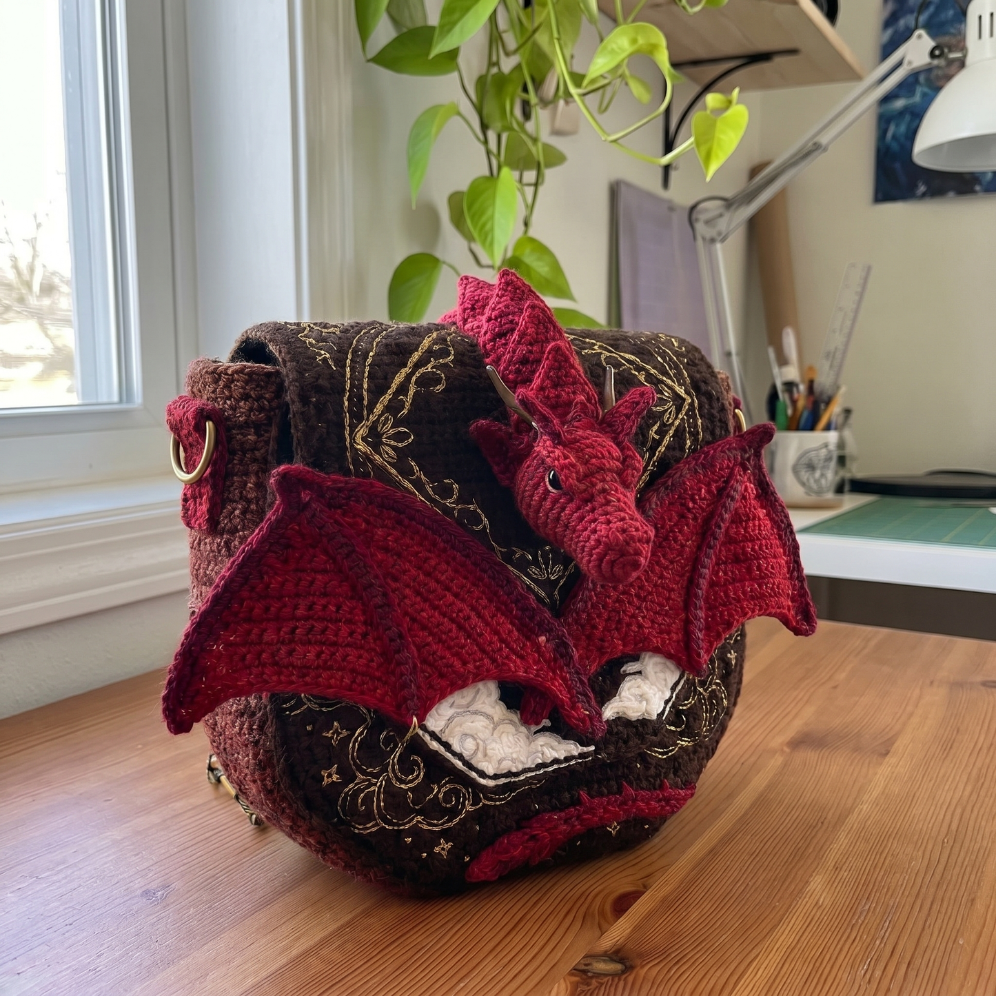 Crochet Dragon Bag